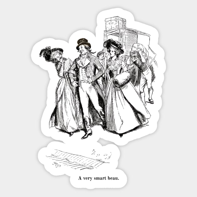 Sense and Sensibility Jane Austen A Very Smart Beau Sticker by buythebook86